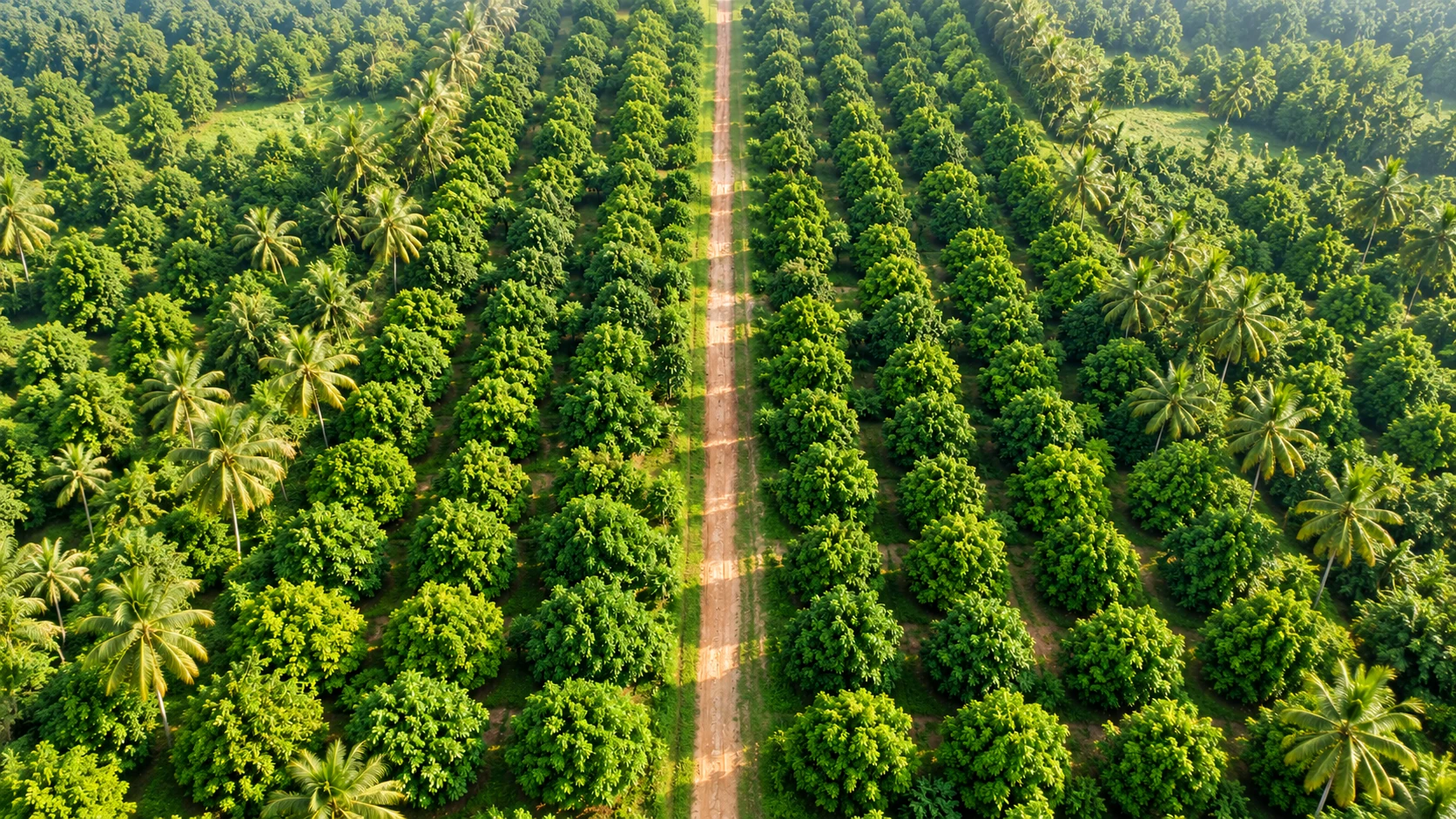 Decorative crop illustration for plantation management